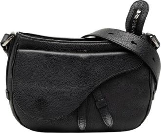 Dior Pre-owned Cross Body Bags, female, Black, Size: ONE SIZE Pre-owned Leather Cross Body Bag
