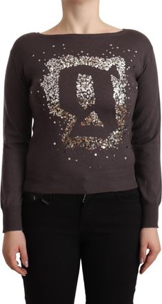 John Galliano Sequined Long Sleeves Pullover Sweater