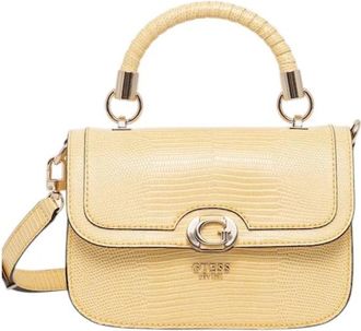 Guess Orlina Top Handle Bag - Dames - Handtassen - Geel - ONE Size - Katoen - Tassen