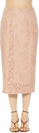 Alexia Admor Taye Lace Midi Pencil Skirt in Pink at Nordstrom Rack, Size 14
