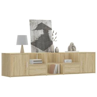 Berkfield Home Corner Cabinet Sonoma Oak 200x40x45 cm Engineered Wood in Brown | Size: 200 x 40 x 45 cm