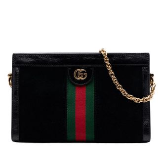 Gucci Pre-owned Gucci Small Suede Web Ophidia Chain Crossbody Ladies H2LZC7ISPD034SBZ