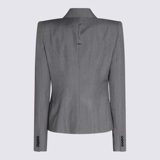 Alexander McQueen Womens Jackets Grey Melange _wo