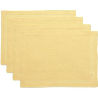 Solino Home Linen Placemats - Fete, 14 x 19 in Yellow at Nordstrom, Size Medium