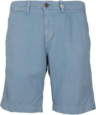 Myths Katoenen Linnenmix Overhemd - Heren - Korte Broeken - Blauw - 2XL - Katoen - Korte Broeken
