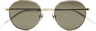 Kaleos Turcatti Titanium C1 Mens Sunglasses Gold Size 51