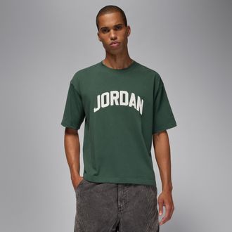 Nike Jordan Mens Jordan Flight Essentials T-Shirt in Green | HQ8935-316