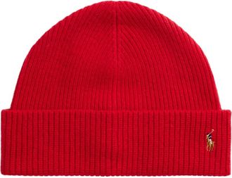 Polo Ralph Lauren signature Pony wool-blend beanie - Red