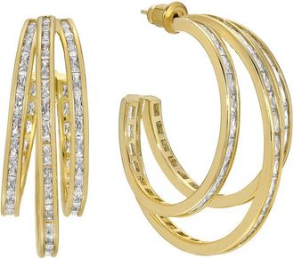 Eyecandy LA Eye Candy La Olivia Cz Hoop Earrings