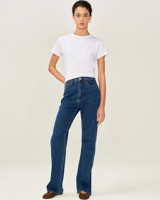 Omnes Womens Hart Slim Jean in Indigo - Navy - Size: 10