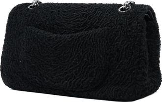 Chanel Pre-owned Double Flap Shoulder Bag - Dames - Vintage Schoudertas - Zwart - ONE Size - Wol - Vintage