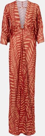 Johanna Ortiz Printed georgette maxi dress