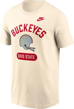 Nike Ohio State Legacy Arch Helmet Nike Mens College T-Shirt in White | N19915AOBV-FMQ