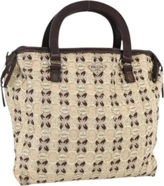 Prada Pre-owned Handbags, female, Beige, Size: ONE SIZE Pre-owned Hand Bag