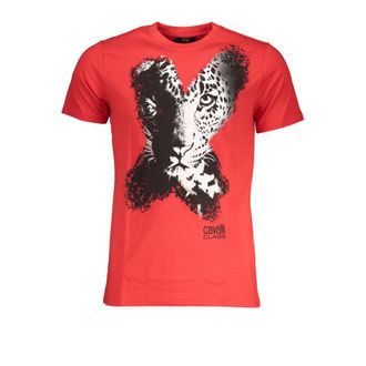 Cavalli Rosso Katoenen Heren T-Shirt