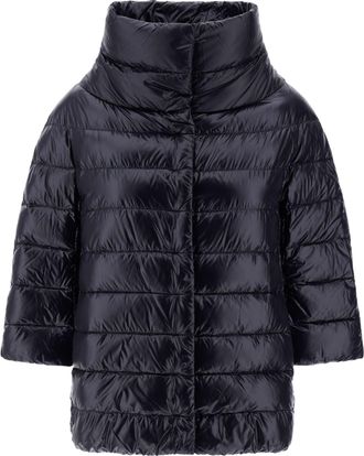 Herno Black Nylon Aminta Cape