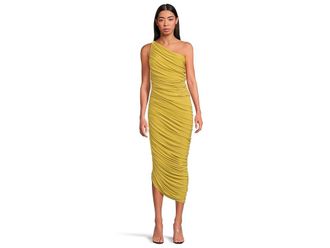 Norma Kamali Diana Gown Womens Dress Asparagus : LG (Womens 8), Polyester/Spandex