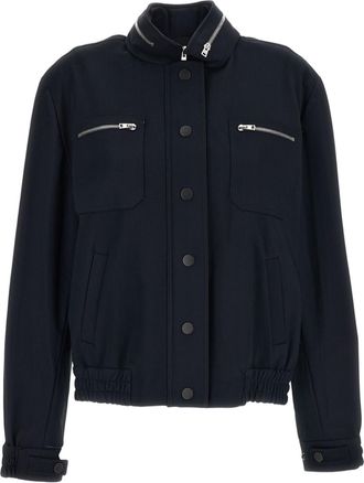 Iri&eacute; Black Structured Zip Detail Cropped Jacket