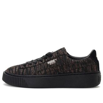 Puma (WMNS) PUMA Basket Platform Velvet Rope - Black 364092-02