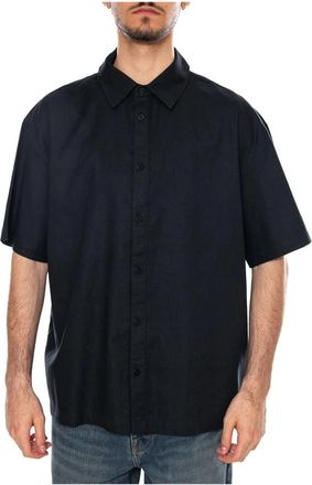 Thinking Mu Shirts - Heren - Korte mouwen Overhemden - Blauw - XL - Katoen - Overhemden
