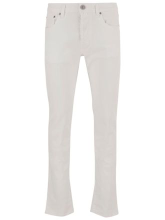 Jacob Cohen White Slim Mid Rise Jeans