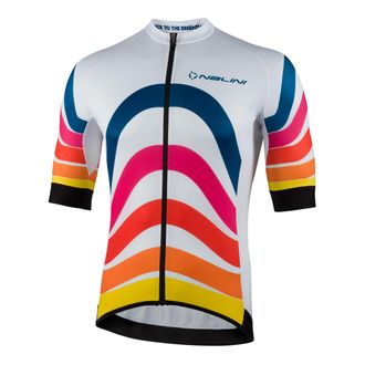 Nalini Mens New Stripes Jersey T-Shirt, White, L