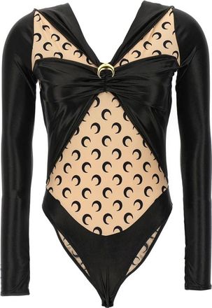 Marine Serre Full-Body, female, Multicolor, XS, Moon Patchwork Bodysuit