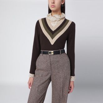 Valentino Brown/beige wool sweater
