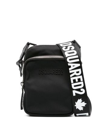 Dsquared2 Made With Love crossbodytas met logo-reli&euml;f - Zwart