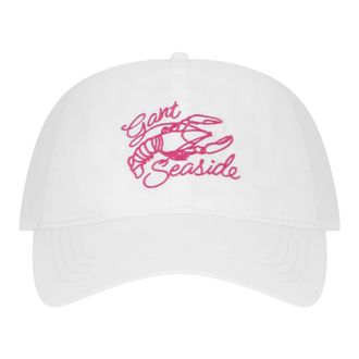 GANT Caps, male, White, Size: ONE SIZE Cotton cap with embroidery