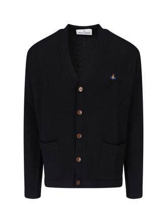 Vivienne Westwood Black Alex Cotton-Cashmere Cardigan