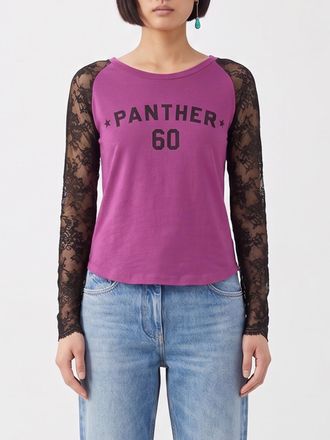 Valentino Garavani T-shirt a maniche lunghe in cotone e pizzo con slogan