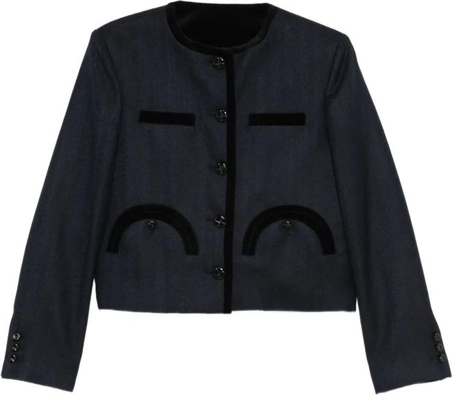 Blazer Donna Con Tasche E Bottoni - Giacca Elegante Da Ufficio In Poliestere Foderato - Foto 7