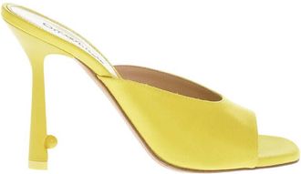 Off-white Yellow Slip On Heels