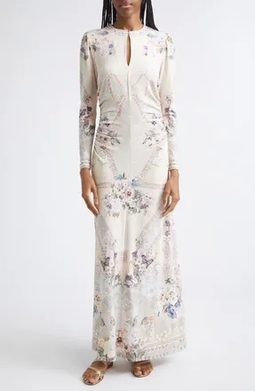 Camilla Print Ruched Jersey Maxi Dress in Laced With Love at Nordstrom, Size X-Small