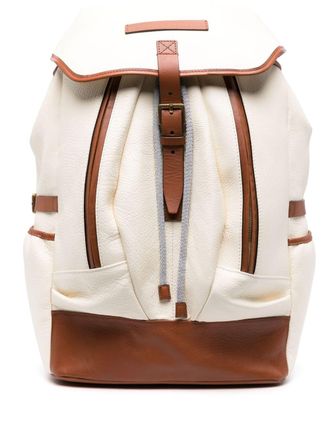 Brunello Cucinelli Rugzak met logopatch - Beige