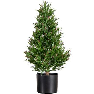 Nearly Natural 2-ft UV Resistant Artificial Rosemary Cone Topiary Tree in Green at Nordstrom