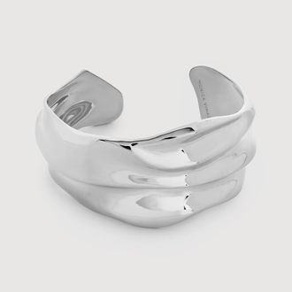 Monica Vinader Sterling Silver Nomade Bold Cuff