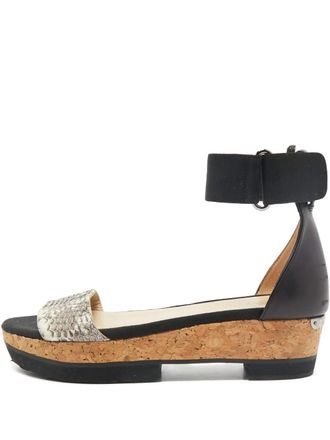 Jimmy Choo London 2024 45mm snakeskin sandals - Black