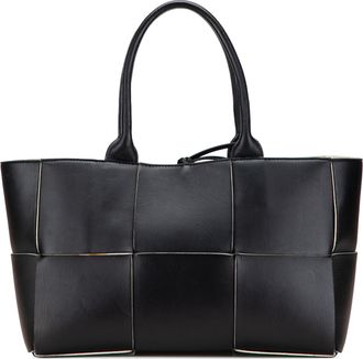 Bottega Veneta Pre-owned Womens Woven Tote Bag - Black Leather - One Size