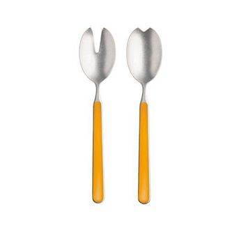 Mepra Fantasia Pewter Salad Serving Set - 2 Pieces in Mustard at Nordstrom