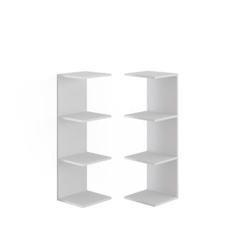 Vicco Estante De Pared Paolo, Blanco, 30 X 95 Cm Lote De 2