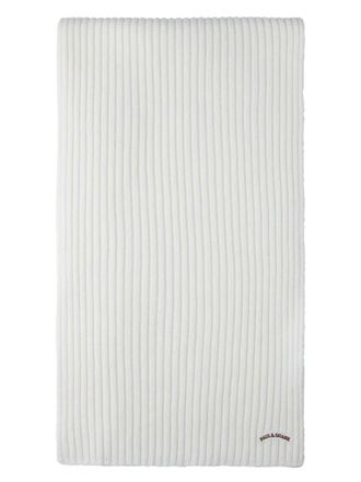 Paul & Shark ribbed scarf - men - Virgin Wool - One Size - White
