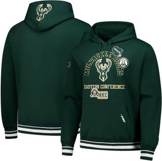 Pro Standard Mens Pro Standard Hunter Green Milwaukee Bucks Area Code Pullover Hoodie at Nordstrom, Size X-Large