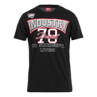 Diesel Unisex 78 Industrie Logo voor volwassenen T-Shirt (Zwart)