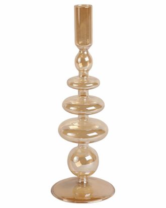 Sagebrook Home 11In Vintage Glass Taper Candle Holder