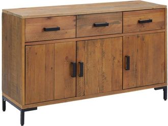 vidaXL Sideboard Brown 110x35x70 cm Solid Pinewood Vidaxl