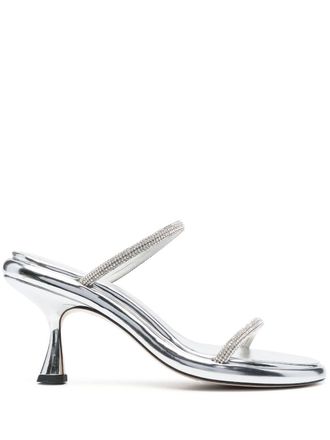 Wandler Pumps con decorazione di cristalli 90mm - Argento