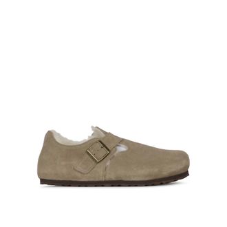 Birkenstock Flats, female, Beige, Size: 10 US London Shearling Regular Fit