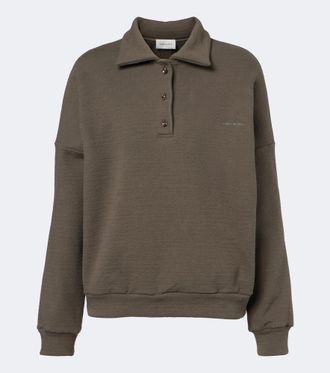 Magda Butrym Cotton-blend fleece polo sweater